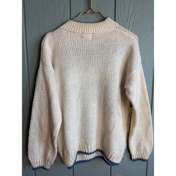 Vintage Chunky Knit Sweater | Abstract Fair Isle | 90s Grunge Cozy, Small - Picture 8 of 8